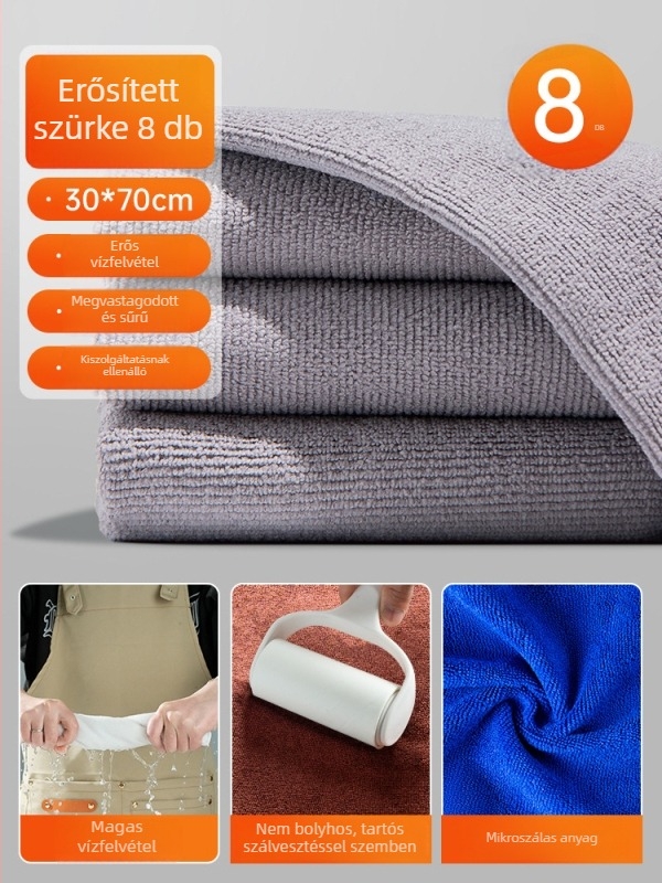 Mikroszálas konyhai törölköző éttermeknek – nedvszívó, 100D szálak, Plain weave