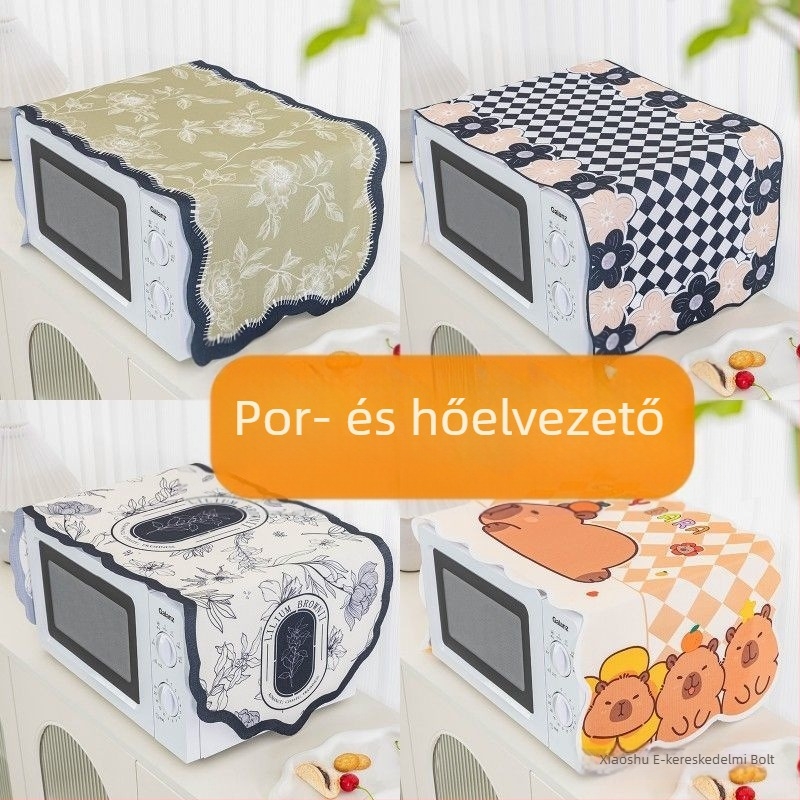 Vízálló porvédő huzat mikrohullámú sütőhöz, univerzális porvédő kendő Galanz/Midea, háztartási használatra