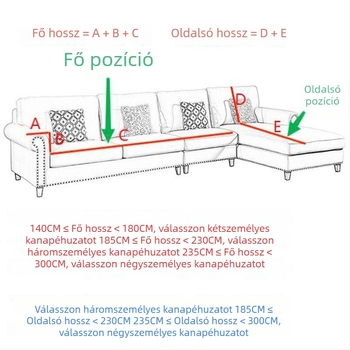 Univerzális kötött elasztikus kanapévédő, teljes lefedettséggel moduláris kanapókhoz