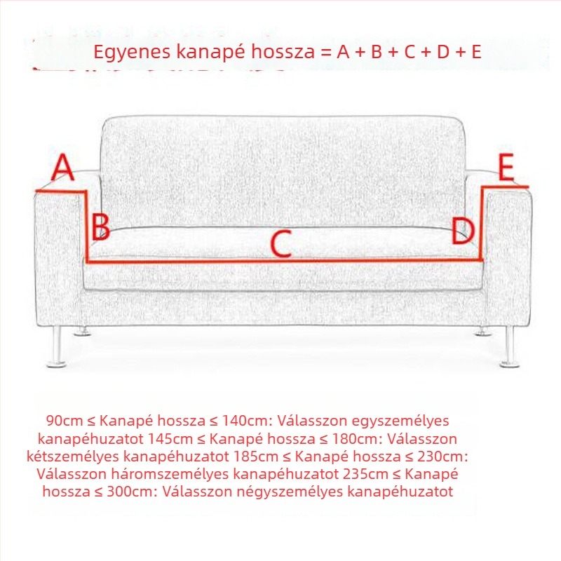 Univerzális kötött elasztikus kanapévédő, teljes lefedettséggel moduláris kanapókhoz