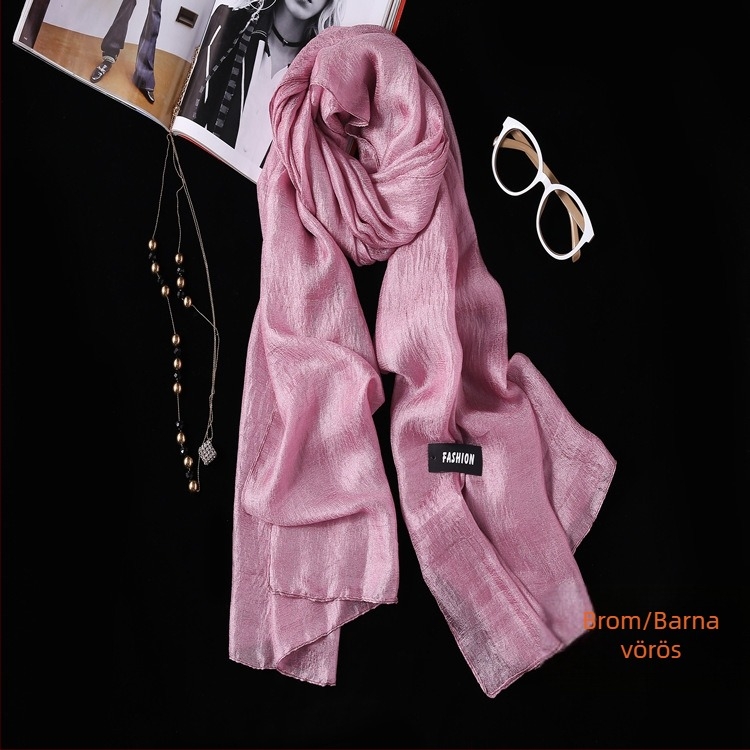 Hosszú strand-sál a napvédelemért, poliészter, warp knitting technikával, nyár, nőknek