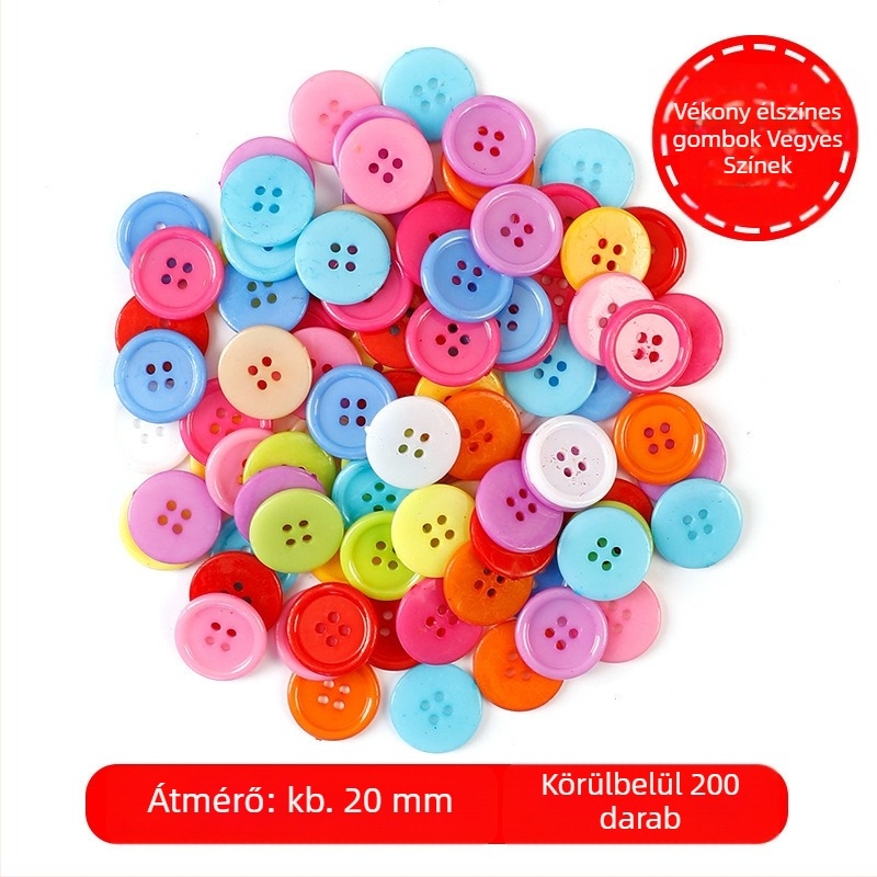 DIY kézműves gombok – műanyag/gyanta, minta: eper, ötágú csillag, kör alakú; stílus: rajzfilm; feldolgozási technológia: Egyéb