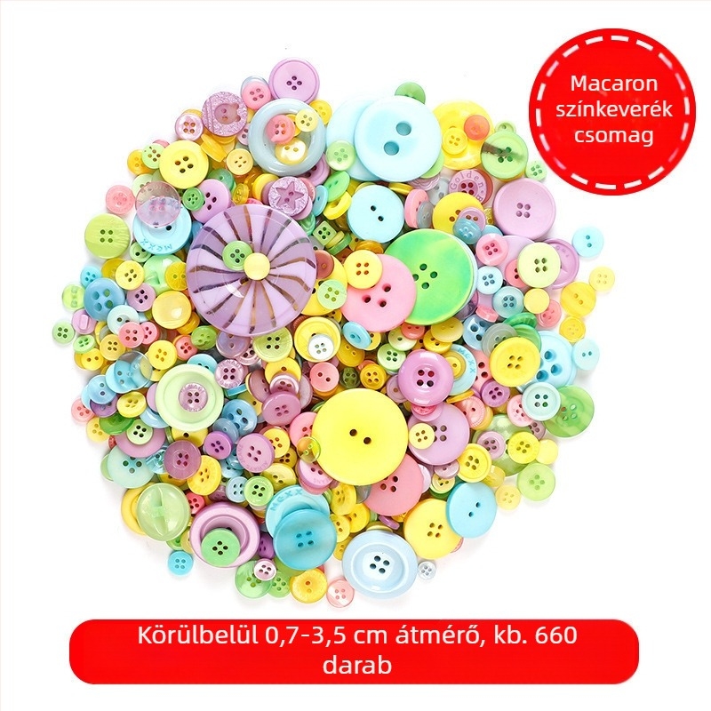 DIY kézműves gombok – műanyag/gyanta, minta: eper, ötágú csillag, kör alakú; stílus: rajzfilm; feldolgozási technológia: Egyéb