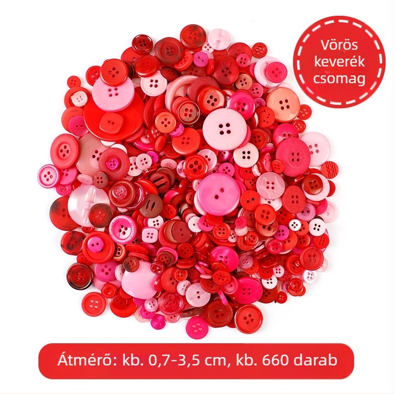 DIY kézműves gombok – műanyag/gyanta, minta: eper, ötágú csillag, kör alakú; stílus: rajzfilm; feldolgozási technológia: Egyéb