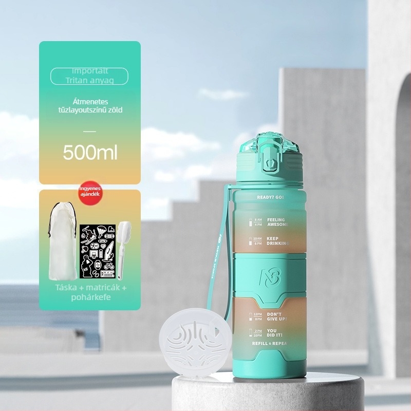 Tritanból készült sportos vízpalack, univerzális stílussal, Step firmly márka, edzéshez és kültéri használatra