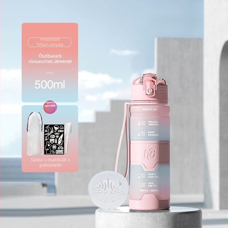 Tritanból készült sportos vízpalack, univerzális stílussal, Step firmly márka, edzéshez és kültéri használatra