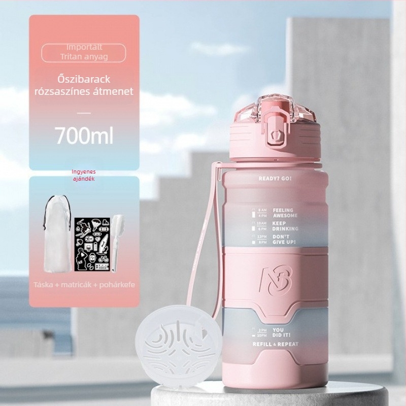 Tritanból készült sportos vízpalack, univerzális stílussal, Step firmly márka, edzéshez és kültéri használatra