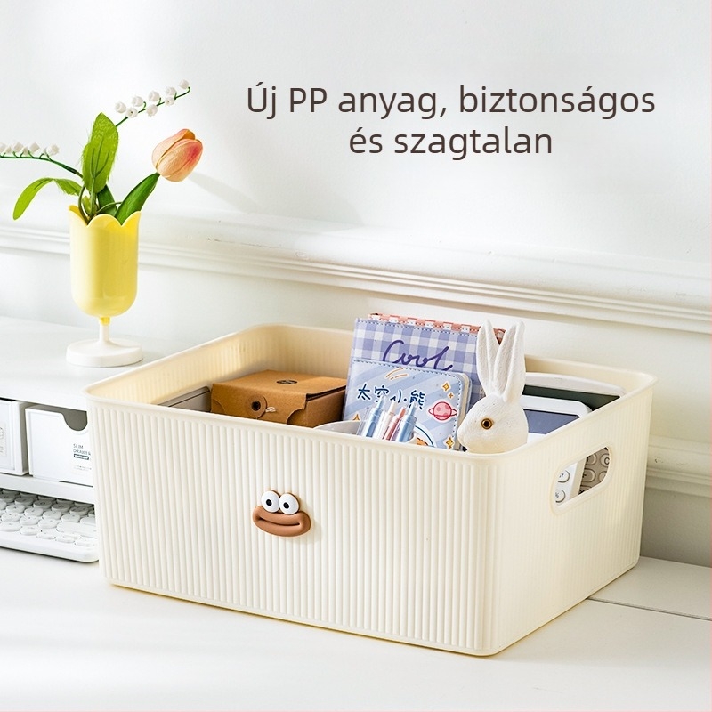 Asztali tároló doboz, PP műanyag kivitel, modell 7315, többfunkciós, japán stílusú dizájn