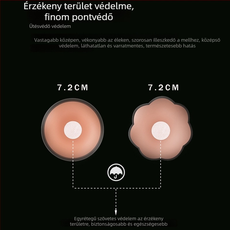 Szilikon melltapasz - láthatatlan, vékony, átlátszó