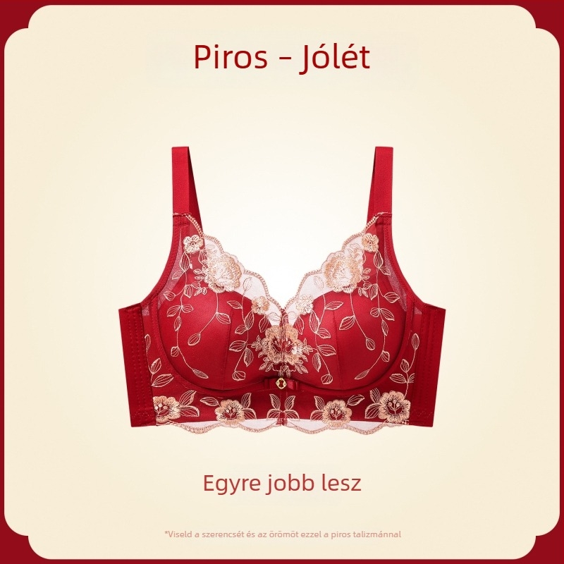 Ankola piros push-up melltartó készlet kis mellomhez, vezeték nélküli, összegyűjti a oldal melleket, felhúzza és megakadályozza a lógást, 3/4 kosár, egész évben