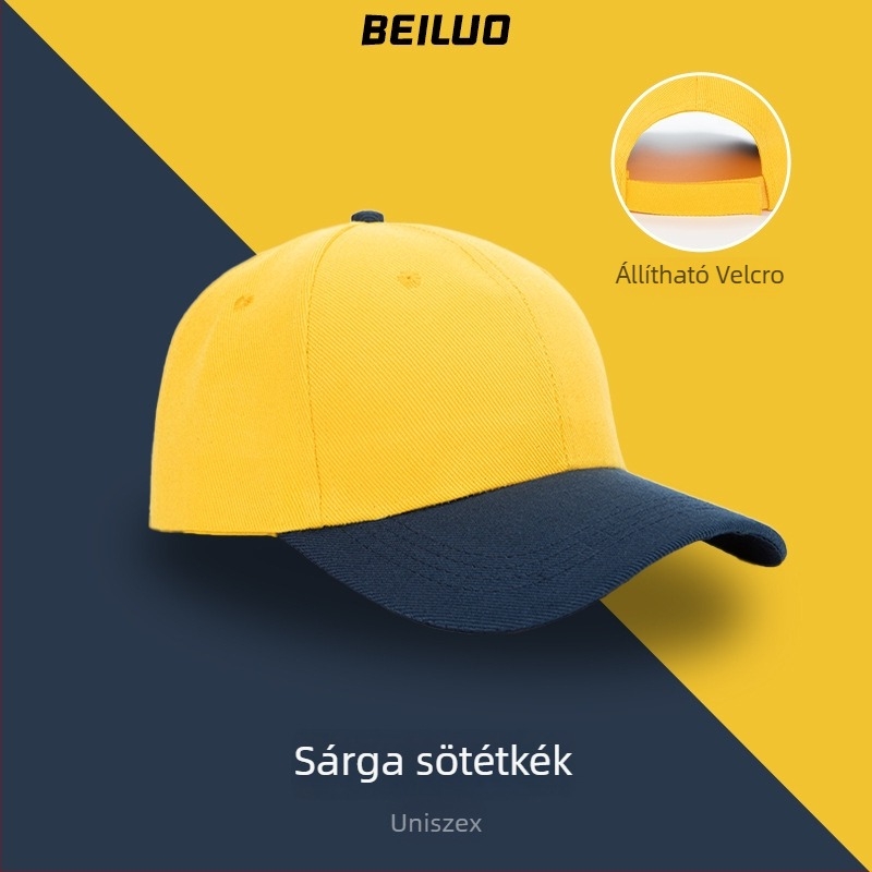 Pamutból készült baseball sapka, nagy karimával, kupola alakú koronával, egyedi logó hímzéssel a tej-tea bolt dolgozói számára