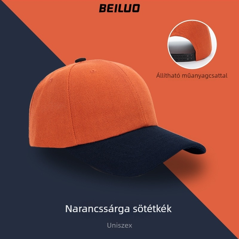 Pamutból készült baseball sapka, nagy karimával, kupola alakú koronával, egyedi logó hímzéssel a tej-tea bolt dolgozói számára