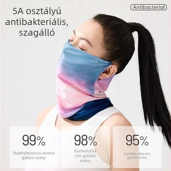 Ice Silk nyakmelegítő túrázáshoz és kerékpározáshoz — szélálló fejkendő és UV védelmet nyújtó arcmaszk