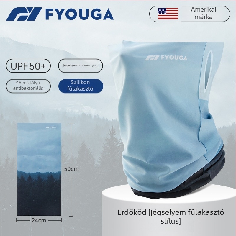 Ice Silk nyakmelegítő túrázáshoz és kerékpározáshoz — szélálló fejkendő és UV védelmet nyújtó arcmaszk