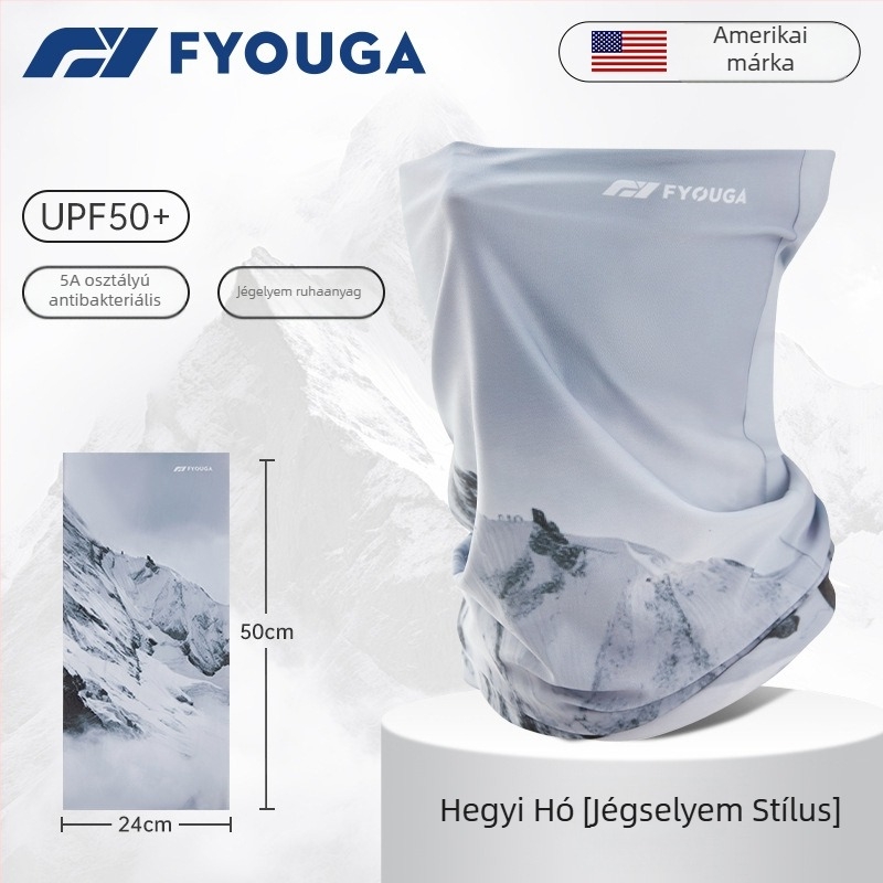 Ice Silk nyakmelegítő túrázáshoz és kerékpározáshoz — szélálló fejkendő és UV védelmet nyújtó arcmaszk