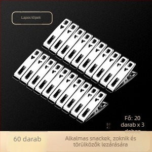 Rozsdamentes acélból készült szárítócsipesz, 201, 658-as modell, zoknikhoz, ingethez, öltönyhöz, nyakkendőhöz és ruhákhoz; nem hajlítható; változó csomagolás