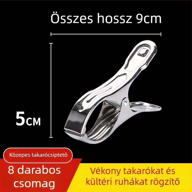 Rozsdamentes acélból készült szárítócsipesz, 201, 658-as modell, zoknikhoz, ingethez, öltönyhöz, nyakkendőhöz és ruhákhoz; nem hajlítható; változó csomagolás