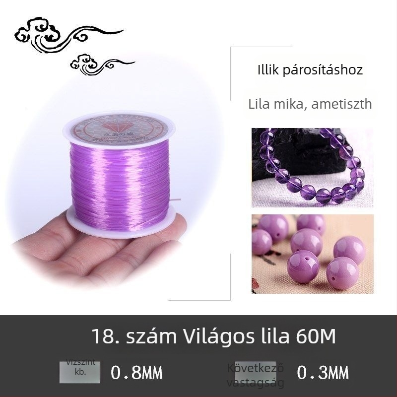 Kristályos stretch gyöngy karkötő rugalmas zsinórral (Márka: Guti; Eredet: Japán)