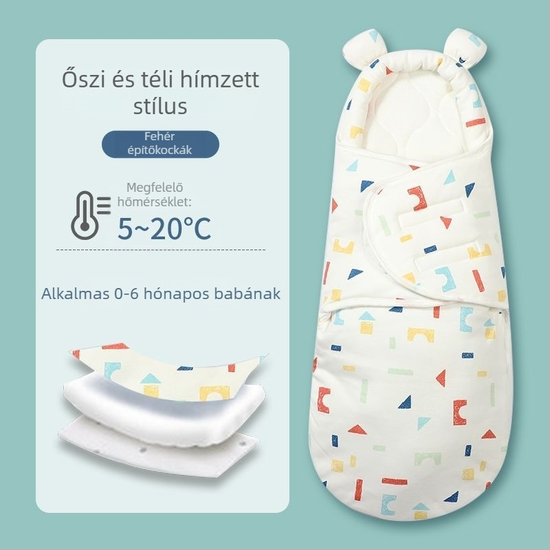 Újszülött alvózsák ölelésre, pamut anyag, állatmintás, 1–3 éveseknek, egész éves használatra — 2025 tavasz