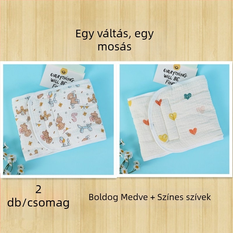 Baba pocakvédő sál, 100% pamut, rajzfilm mintás, őszi 2024, 0–12 hónapos babáknak