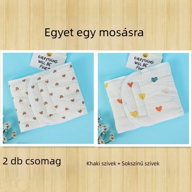 Baba pocakvédő sál, 100% pamut, rajzfilm mintás, őszi 2024, 0–12 hónapos babáknak