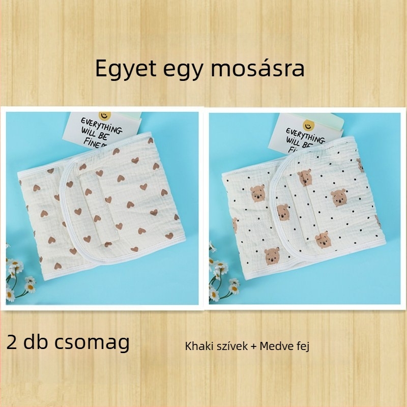 Baba pocakvédő sál, 100% pamut, rajzfilm mintás, őszi 2024, 0–12 hónapos babáknak