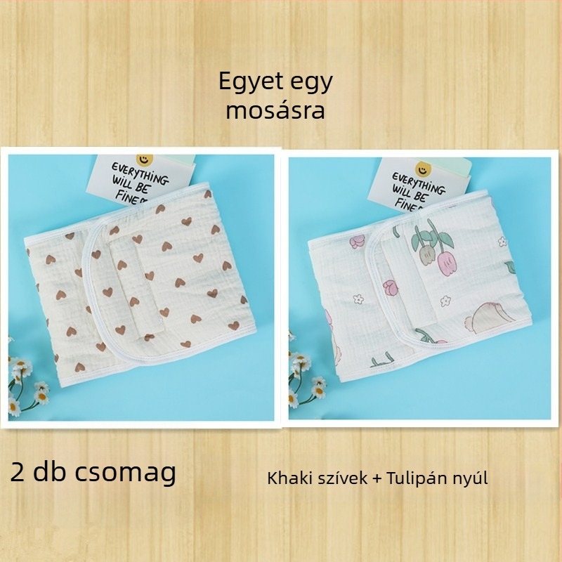 Baba pocakvédő sál, 100% pamut, rajzfilm mintás, őszi 2024, 0–12 hónapos babáknak