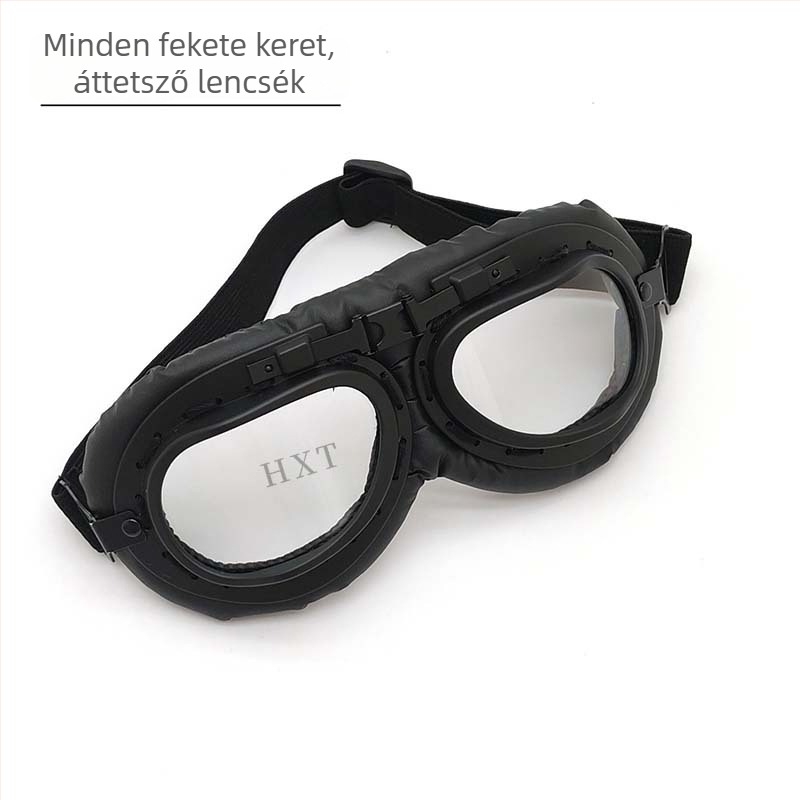 Motorkerékpár szemüveg teljes kerettel, szélálló, lekerekített élek, uniszex, modell Ha 8189