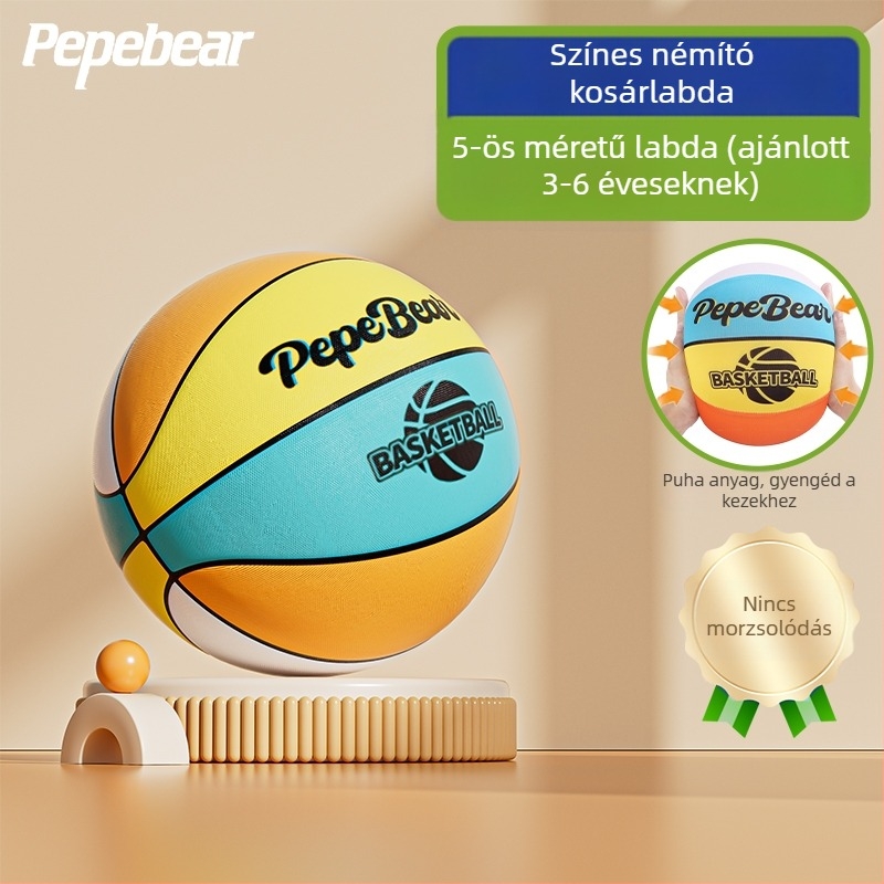 Ötödik generációs csendes beltéri kosárlabda gyerekeknek, gyűrűvel és magas visszapattanású szivacslabdával