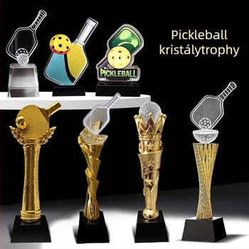 Pickleball kristálytrófea — Shengxiang, Érem, Modern letisztult stílus, Ajándékdobozos csomagolás
