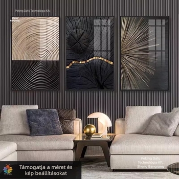 Dekoratív falikép: függőleges formátum; alkalmas akasztásra vagy keretezésre; keret – ötvözet alumínium; vászon olaj; kategória: kristály porcelán festmény