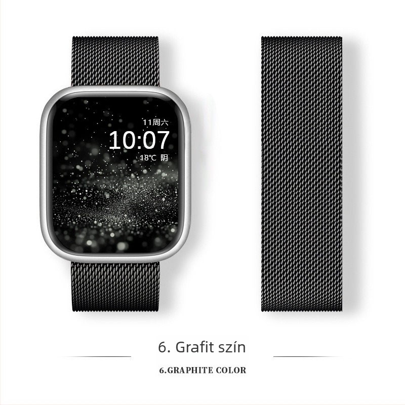 Outsmart Milanese rozsdamentes acél mágneses csatos karpánt Apple Watchhoz (18-22 mm)