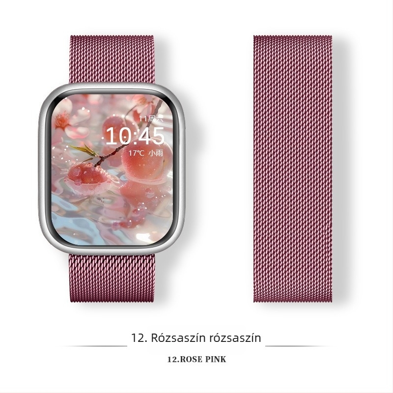 Outsmart Milanese rozsdamentes acél mágneses csatos karpánt Apple Watchhoz (18-22 mm)