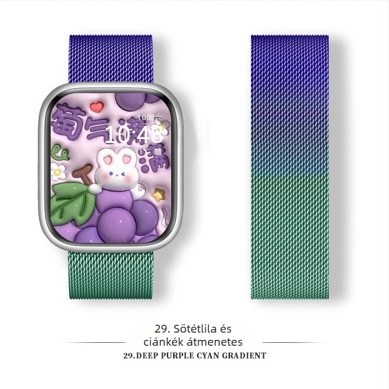 Outsmart Milanese rozsdamentes acél mágneses csatos karpánt Apple Watchhoz (18-22 mm)