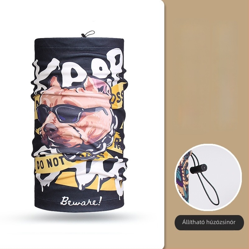 Kültéri kerékpáros maszk, uniszex, poliészter anyagú, szélvédett és fagyálló védelem, Moonbeam Bear