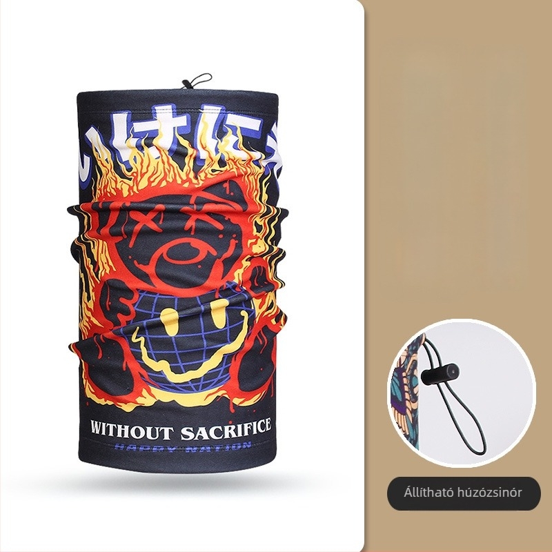 Kültéri kerékpáros maszk, uniszex, poliészter anyagú, szélvédett és fagyálló védelem, Moonbeam Bear