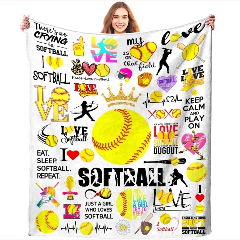 Flanel pléd sporthoz fiataloknak digitális nyomtatással – softball és röplabda