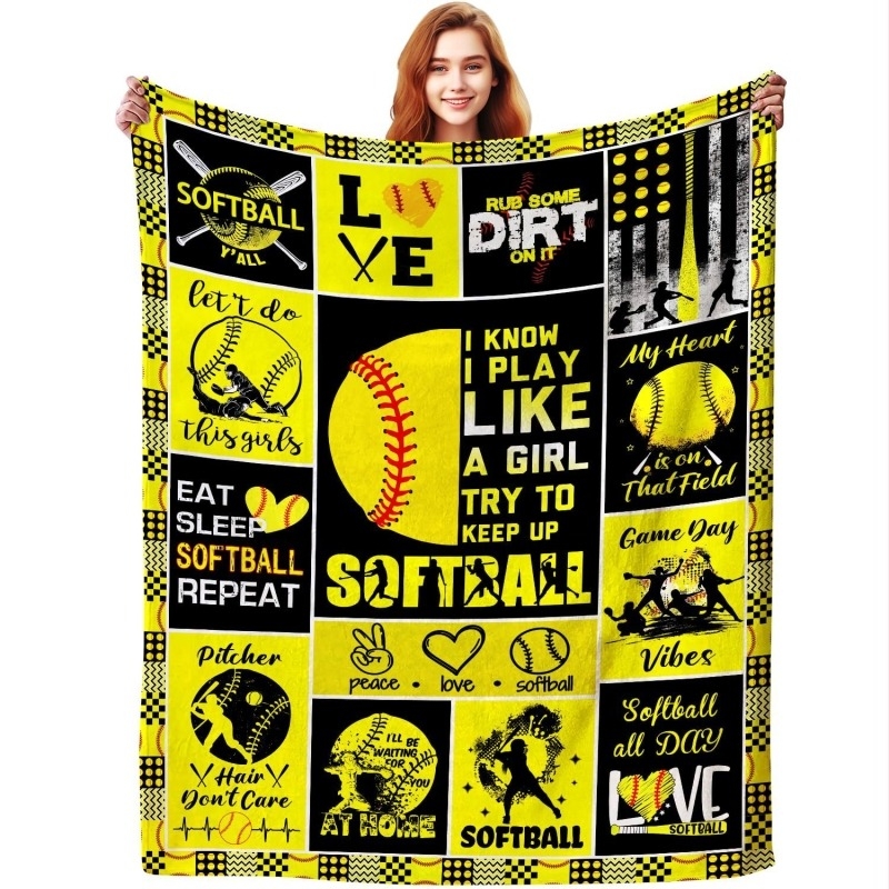 Flanel pléd sporthoz fiataloknak digitális nyomtatással – softball és röplabda