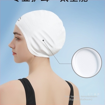 Szilikon úszósapka, lazán illeszkedő, uniszex felnőtteknek, hosszú hajhoz, fülvédelmi funkció