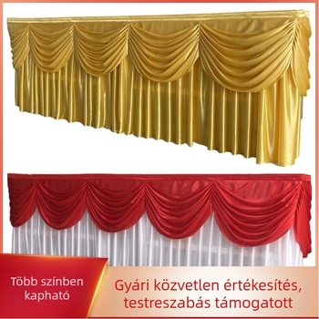 Ice Silk asztalterítő és függöny esküvői tortaasztalhoz és dekorációhoz a színpadon