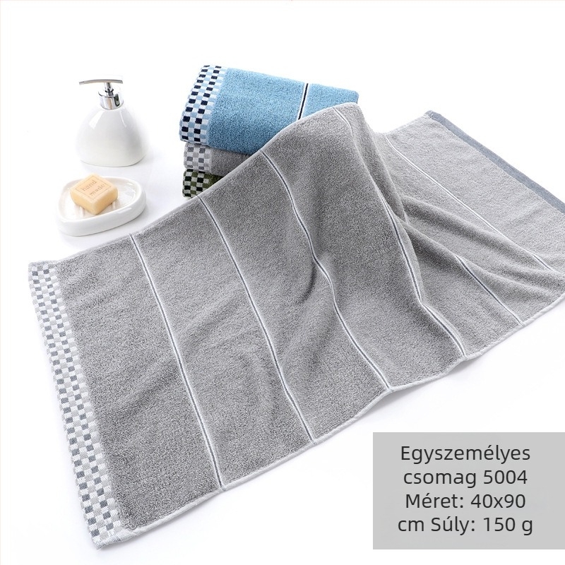 Pamut törölköző, 32S fonal, 140–170 g, típus: törölköző/arctörölköző; feldolgozás és testreszabás nélkül