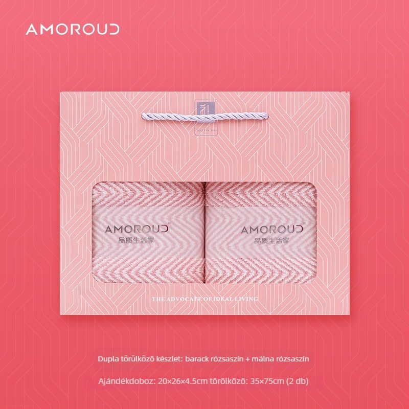 Mufando Fürdőtörölközők Ajándékdobozban – Elegáns Luxus Törölközők, Coral Fleece, 280 g, Varrás, Dobozos csomagolás