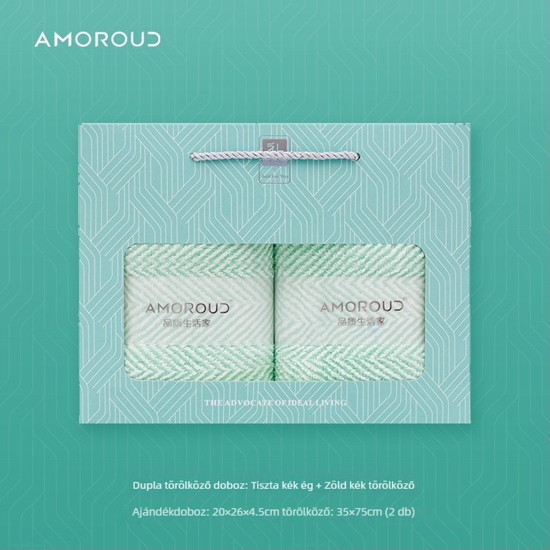 Mufando Fürdőtörölközők Ajándékdobozban – Elegáns Luxus Törölközők, Coral Fleece, 280 g, Varrás, Dobozos csomagolás