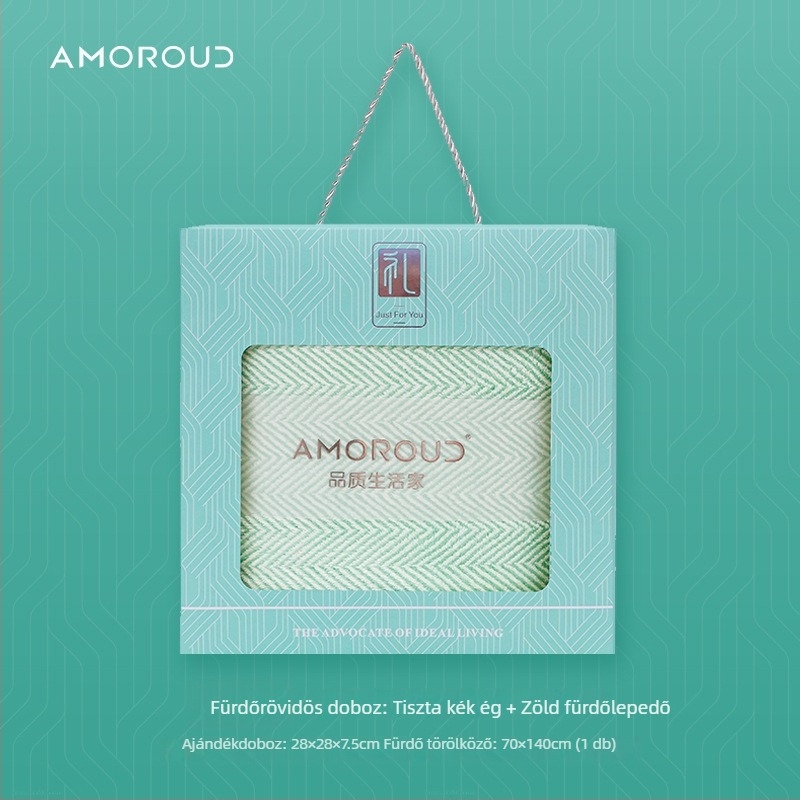 Mufando Fürdőtörölközők Ajándékdobozban – Elegáns Luxus Törölközők, Coral Fleece, 280 g, Varrás, Dobozos csomagolás