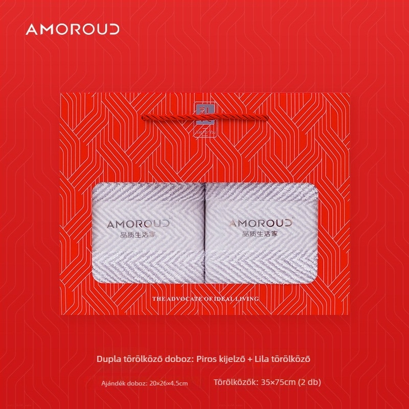 Mufando Fürdőtörölközők Ajándékdobozban – Elegáns Luxus Törölközők, Coral Fleece, 280 g, Varrás, Dobozos csomagolás