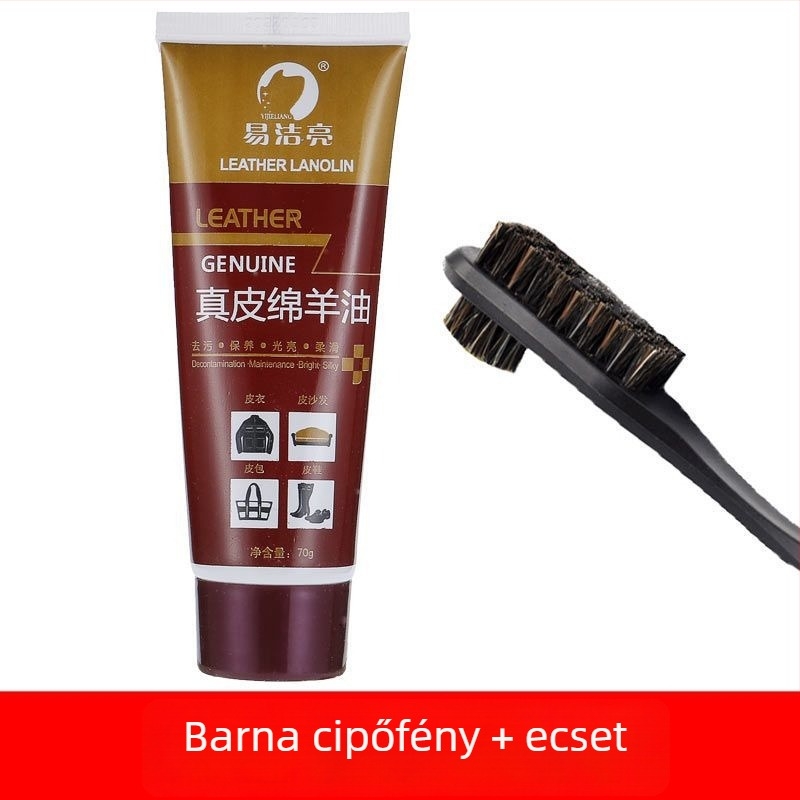 Bőr cipőpolírozó készlet – szilárd polírozó, karbantartó olaj és tisztító kefék készlet