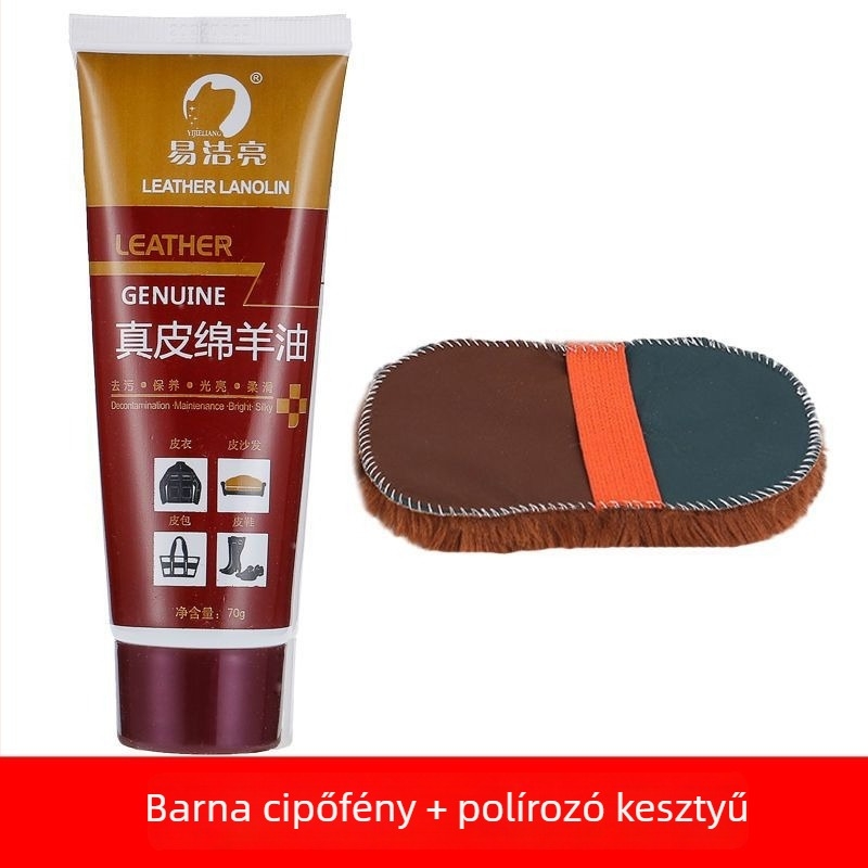 Bőr cipőpolírozó készlet – szilárd polírozó, karbantartó olaj és tisztító kefék készlet