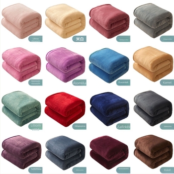 300 g flanel egyszínű pléd, klímafedő, háziállat-takaró, modern minimalist stílus