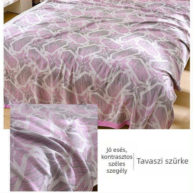 Bambuszrostból készült takaró – hűs Ice Silk érzet, egész évben használható, virágos minta, modern minimalist stílus, súly 800-999 g