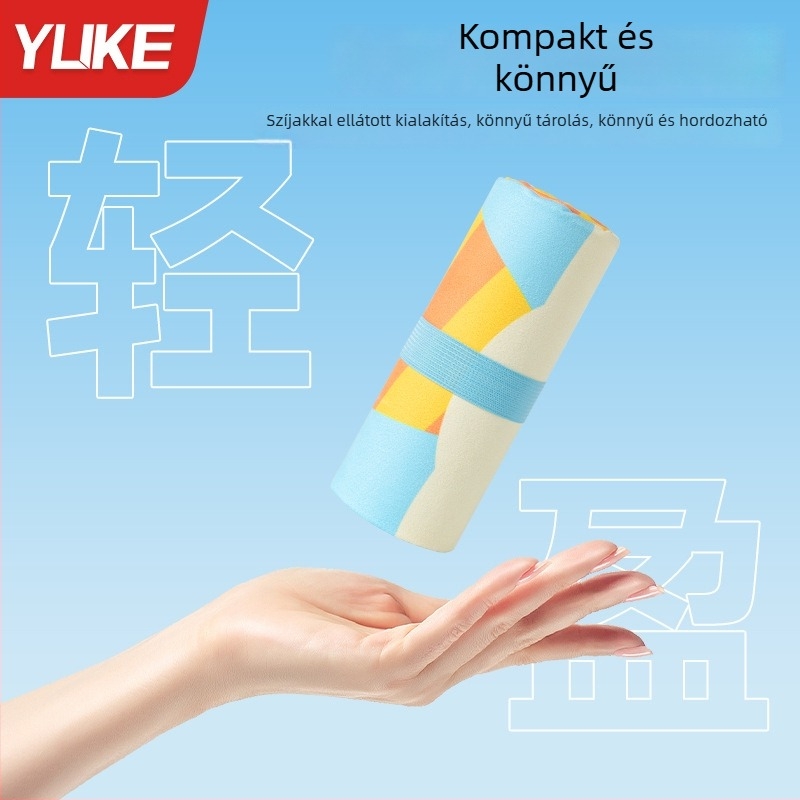 Yuke Gyerekeknek gyorsan száradó poliészter fürdőlepedő köntös – nedvszívó úszóköntös, 200-300 g, 16 szálas jacquard, varrás